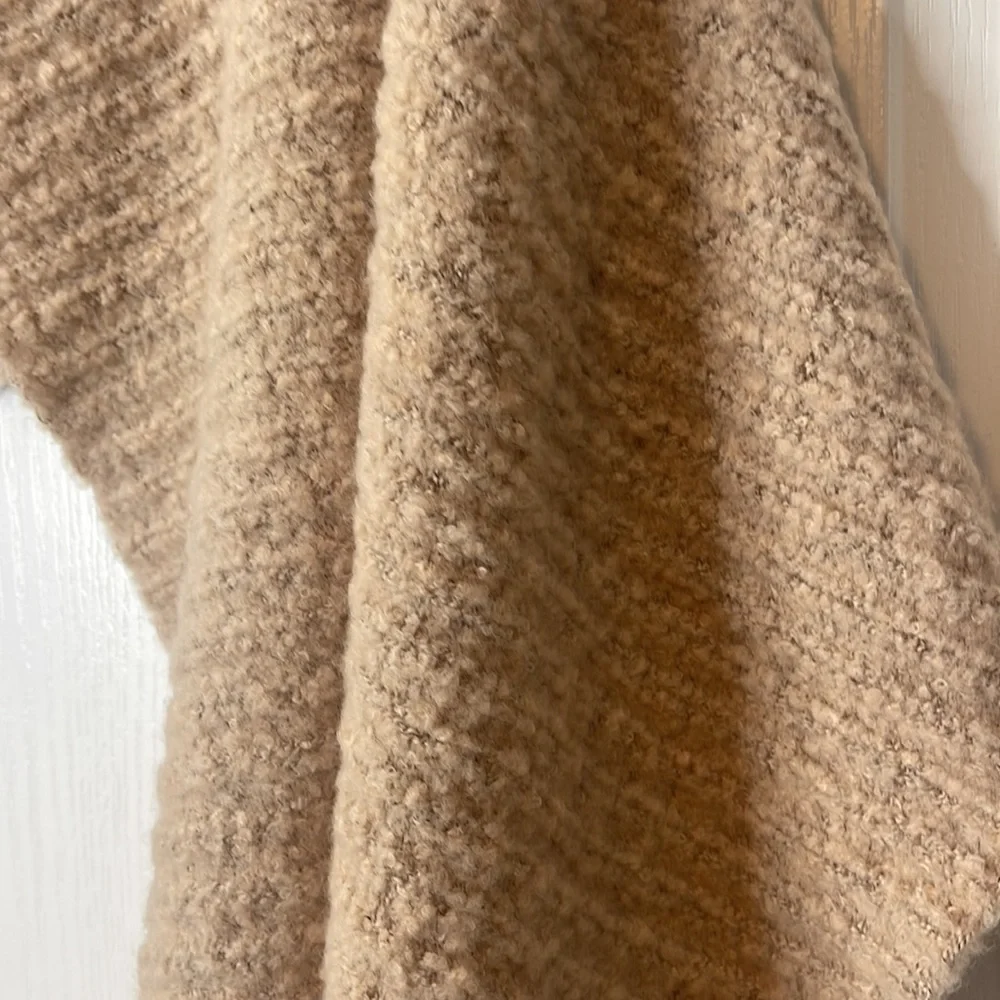 Free People Ripple Recycled Blend Blanket Scarf Barely Grey